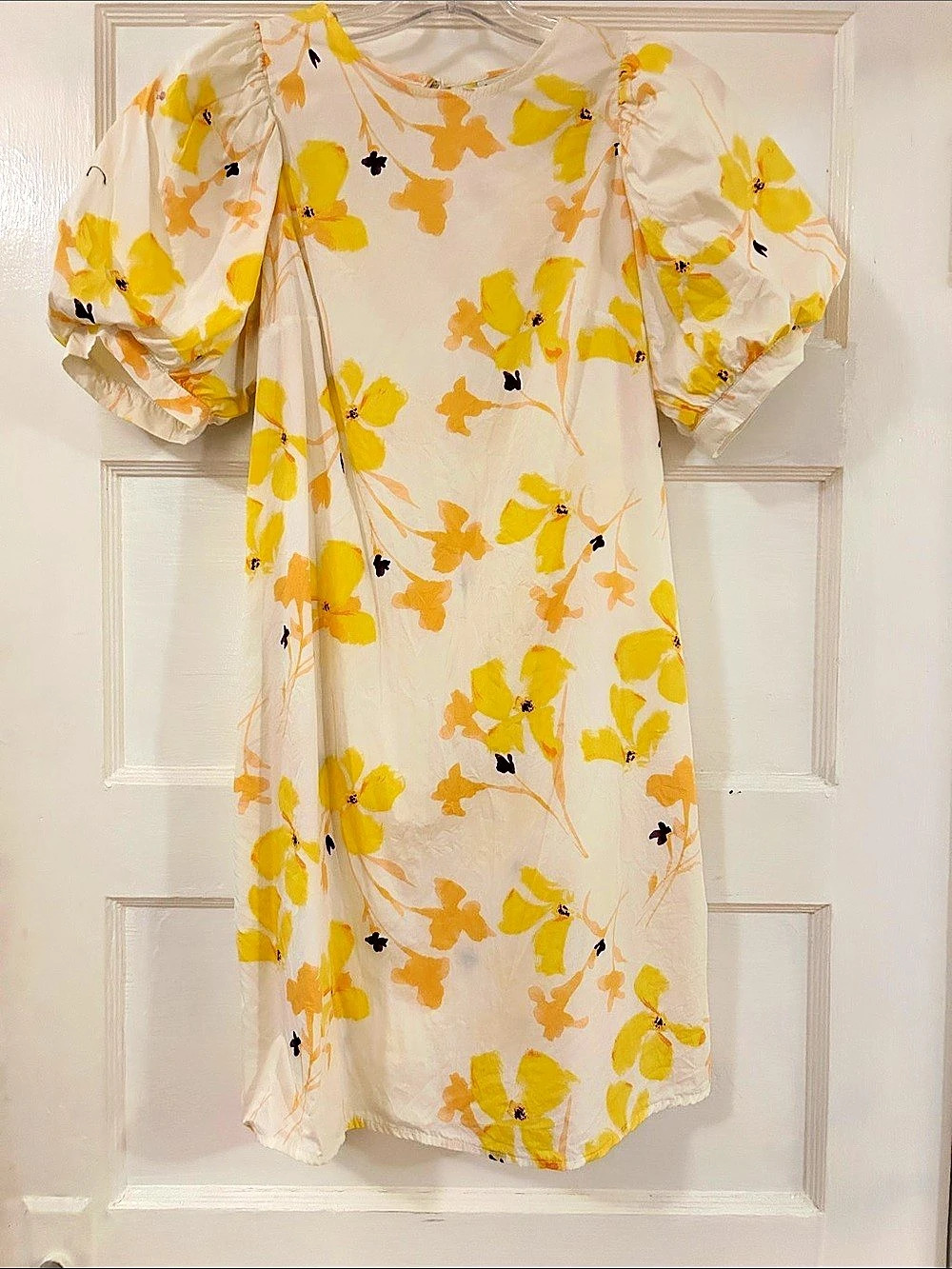 a new day Floral Puff Sleeve Mini Dress XS Like New